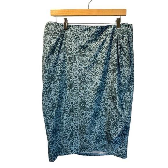Ripskirt Hawaii Knee Length Wrap Skirt Women's Sz Large Swim Coverup Blue - Picture 1 of 8